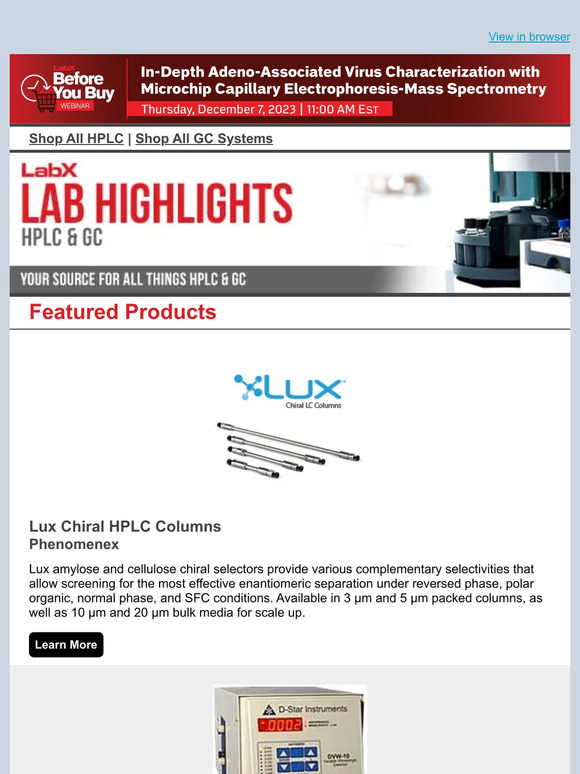 Get your HPLC & GC highlights here!