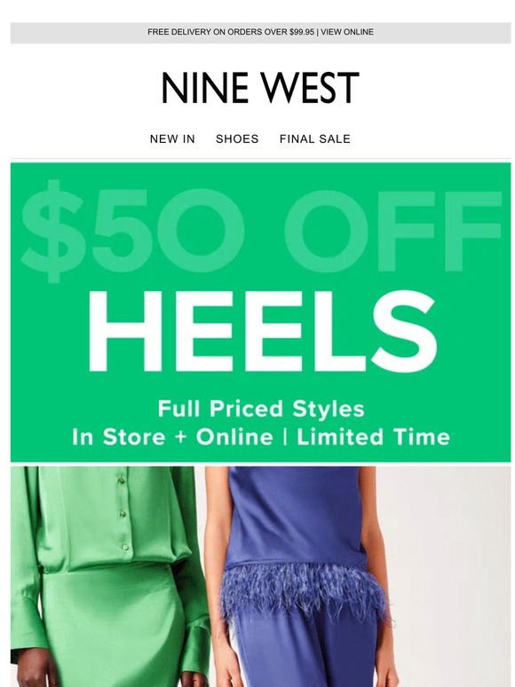 $50 Off Full Priced Heels ⏤ STARTS NOW