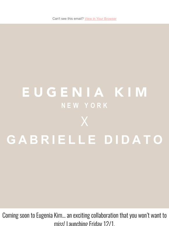 Coming soon to Eugenia Kim...
