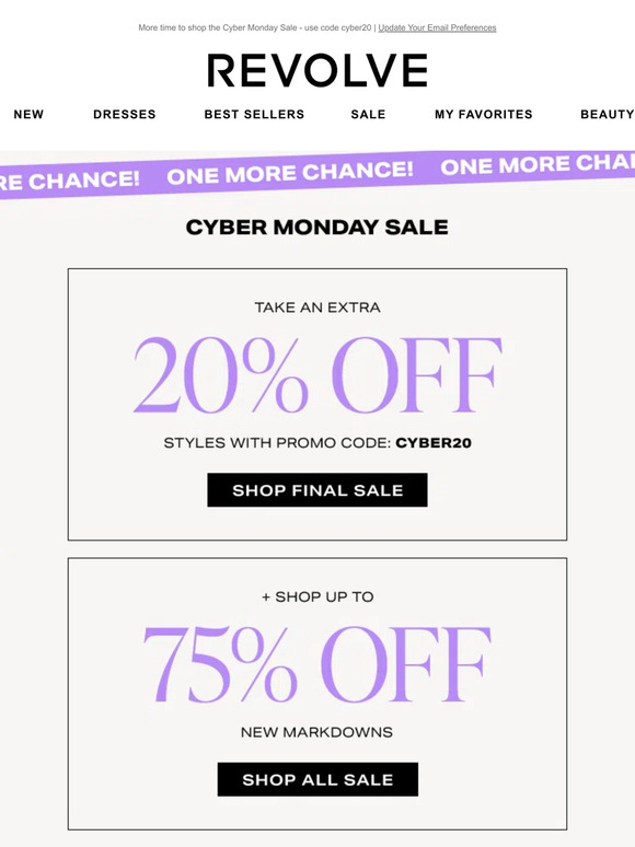 CYBER SALE EXTENDED: EXTRA 20% OFF