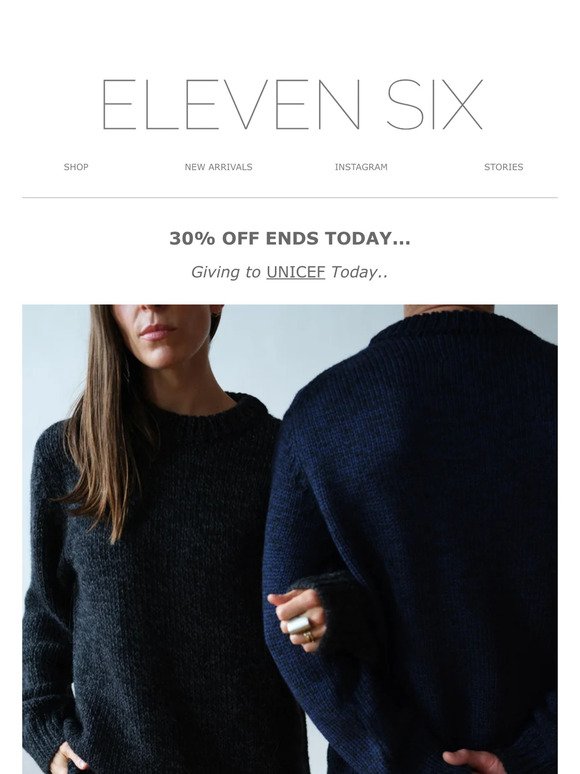 30% OFF ENDS TODAY | GIVING to UNICEF...