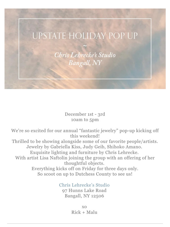 Fantastic Jewelry Pop Up this Weekend!