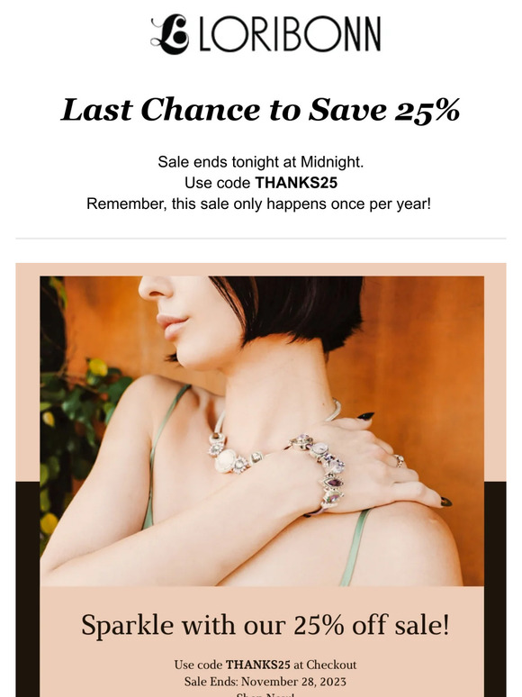 Last Chance To get 25% Off