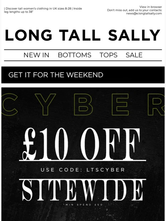 Cyber Week | Redeem Your £10 Off