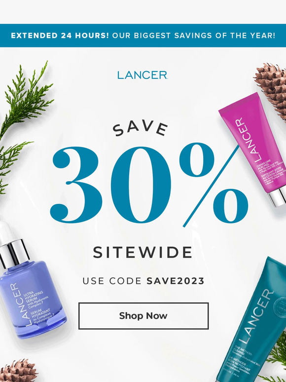 SALE EXTENDED: One More Day to Save 30% Sitewide!