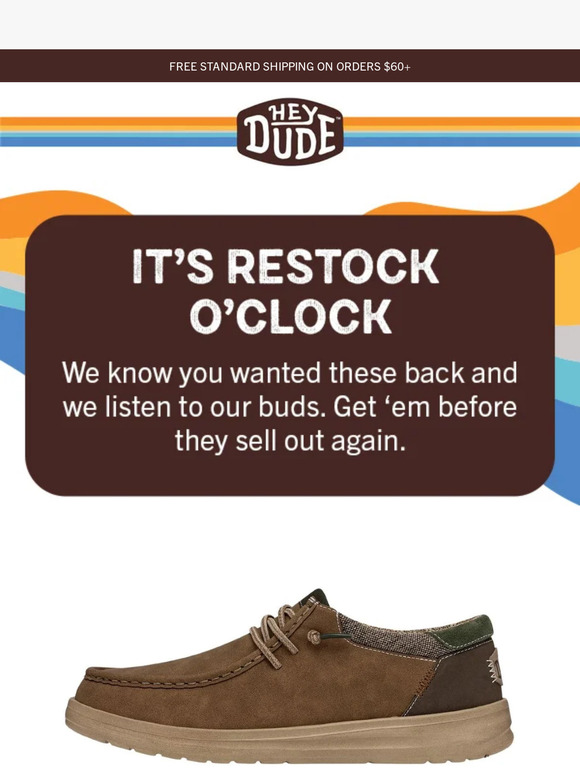 Hey Dude Shoes USA This restock won't last for long 😮 Milled
