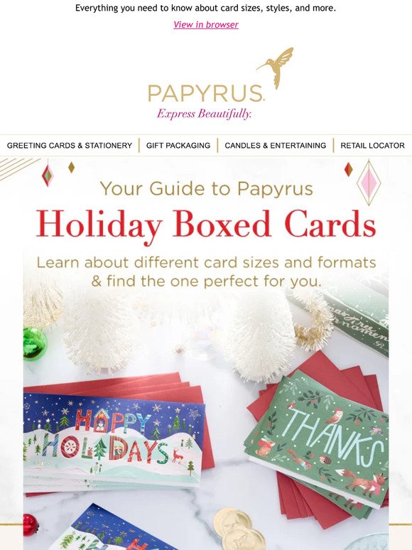 A Quick Guide to Papyrus Holiday Boxed Cards 🎄