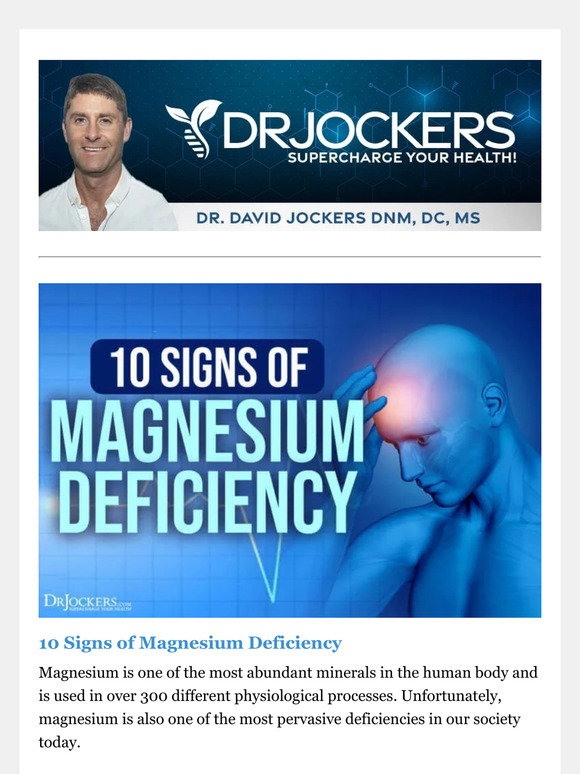 10 Signs of a Magnesium Deficiency (4 is Most Common