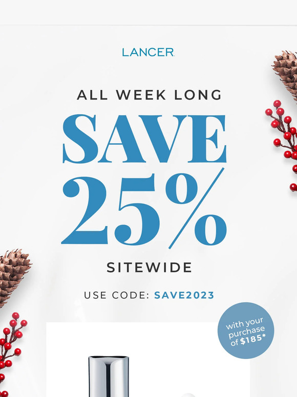 Save 25% Sitewide ALL WEEK LONG!