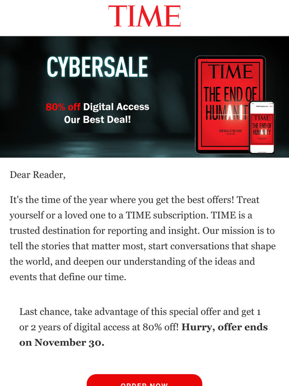 Last Chance! Cyber Sale: 80% off Digital Access