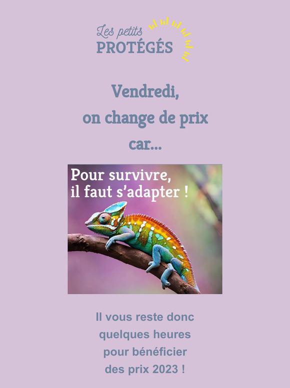 Vendredi, on change de prix 🕰