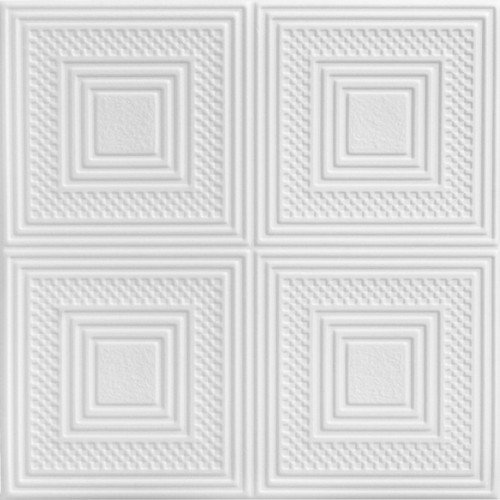 Nested Squares Glue-up Styrofoam Ceiling Tile 20 in x 20 in - #R11 - (Pack of 96)