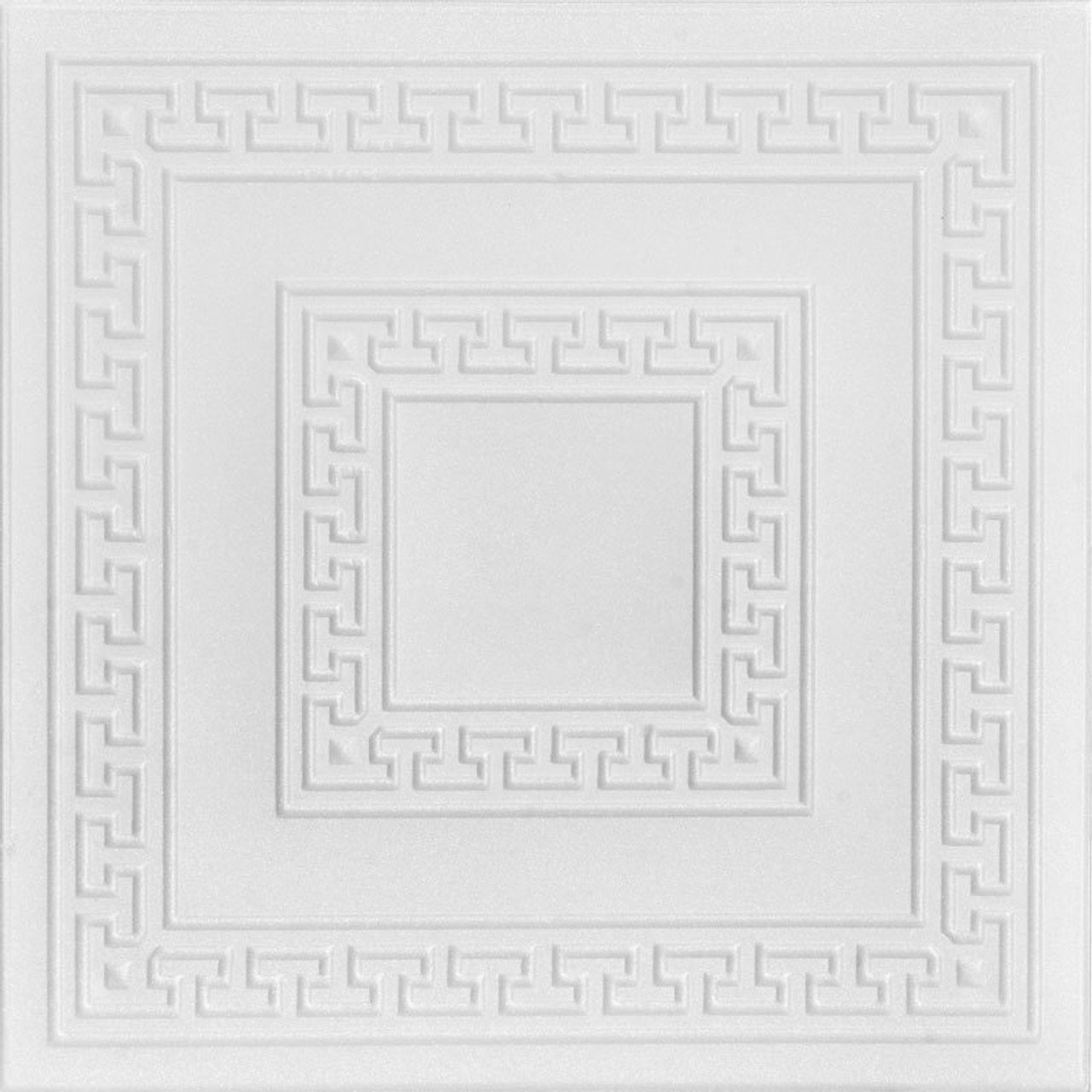 Greek Key Glue-up Styrofoam Ceiling Tile 20 in x 20 in - #R 21 - (Pack of 96)
