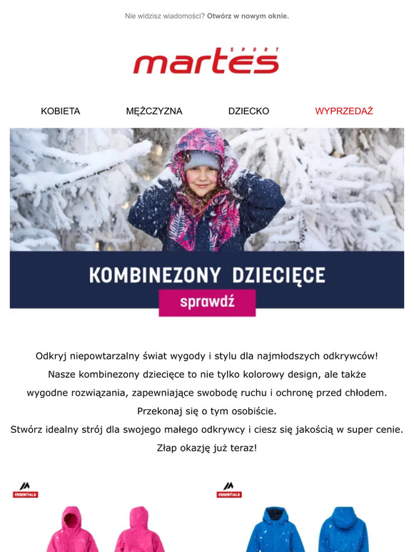Kombinezony dziecięce - dla najmłodszych odkrywców - w super cenach!❄️