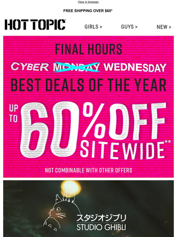 The BEST deals of the year end TONIGHT. Up to 60% Off, FINAL CHANCE ‼️