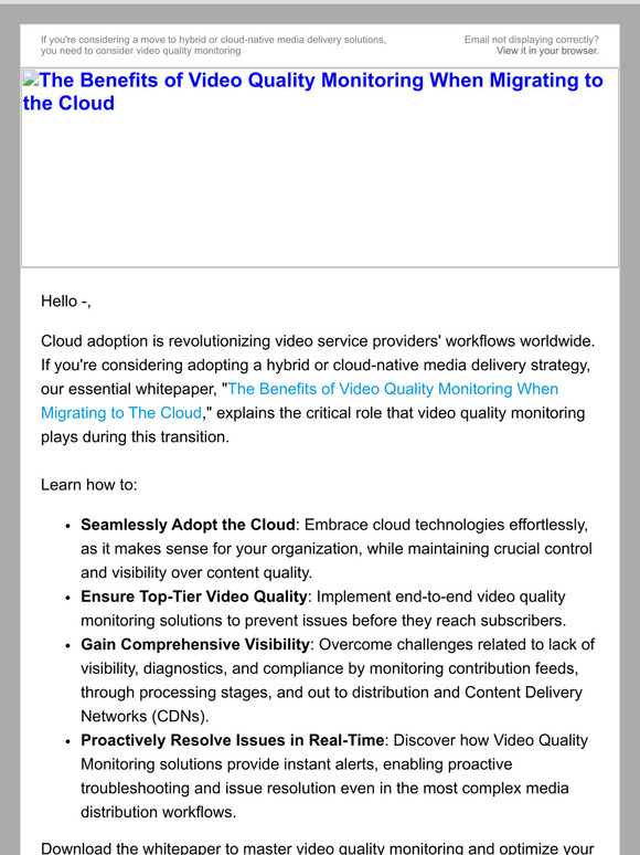 Migrating to the cloud? Check out this Whitepaper.