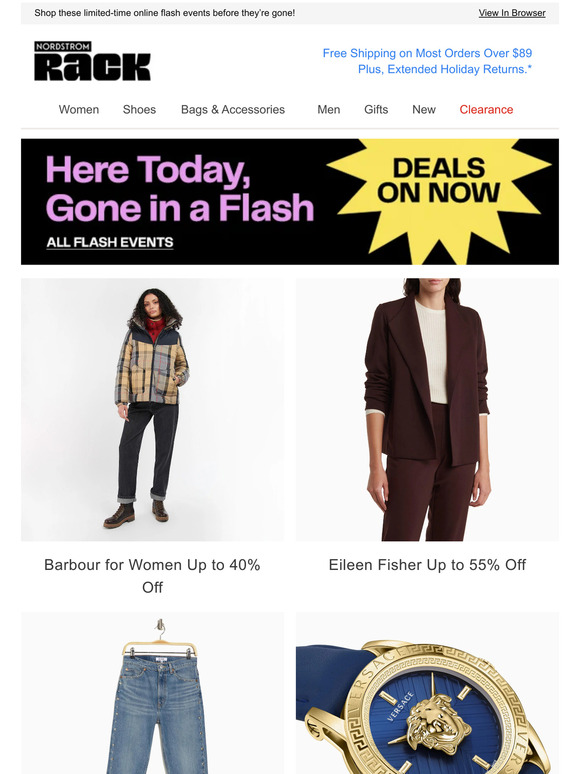 Barbour Up to 40% Off | Eileen Fisher Up to 55% Off | RE/DONE Denim Up to 65% Off | And More!