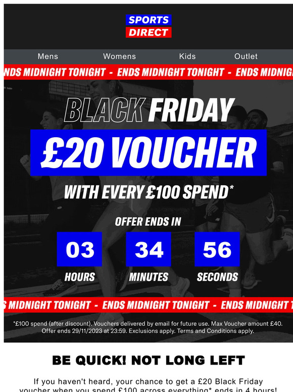 4HRS LEFT! Your £20 voucher awaits ⏰