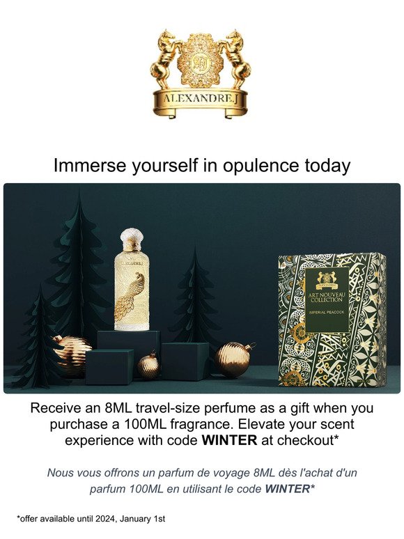 Indulge in luxury with our exclusive Winter offer !