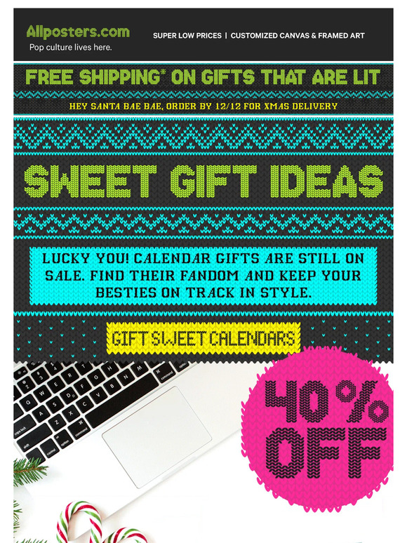 🍬🎁 Calendars make sweet gifts