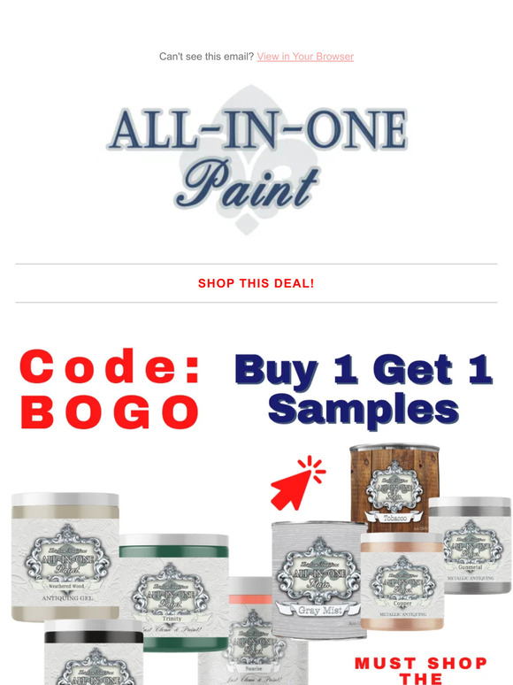 Heirloom Traditions Paint (US) BOGO Samples of Paint, Stain, Metallics