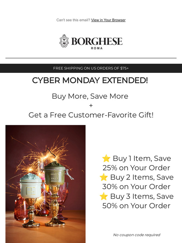 Cyber Monday Extended: Up to 50% Off