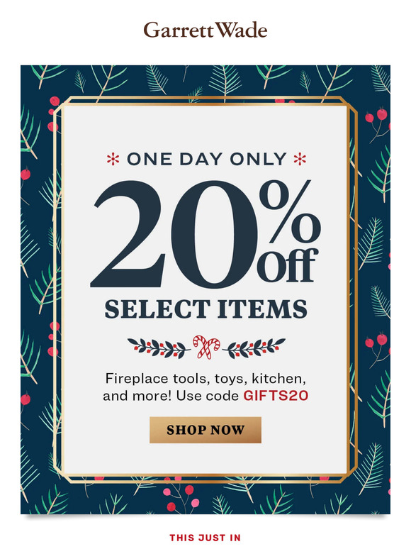 [ONE DAY ONLY] 20% off!