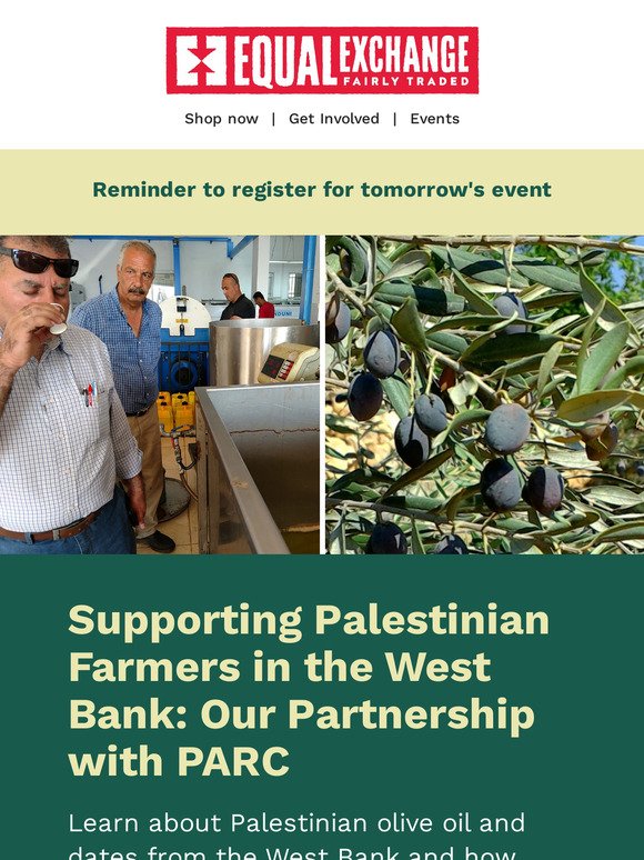 Tomorrow: Supporting Palestinian Farmers in the West Bank