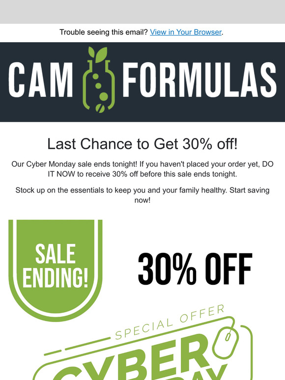30% off Ends Tonight!