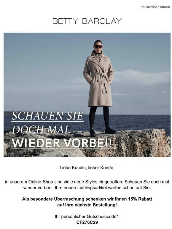 Schauen Sie doch mal wieder vorbei | 15% Rabatt für Sie