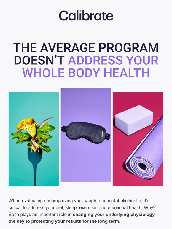 The average program doesn’t address whole body health.