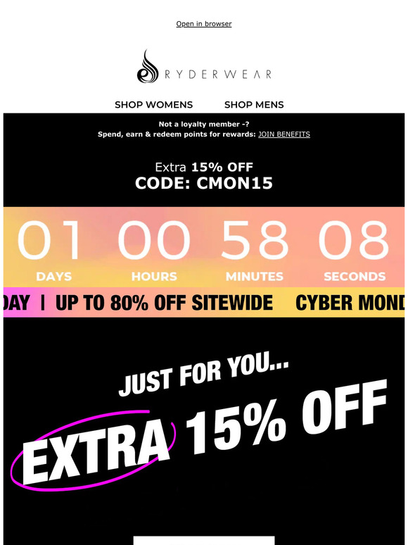 FINAL HOURS 🤯 Extra 15% OFF!