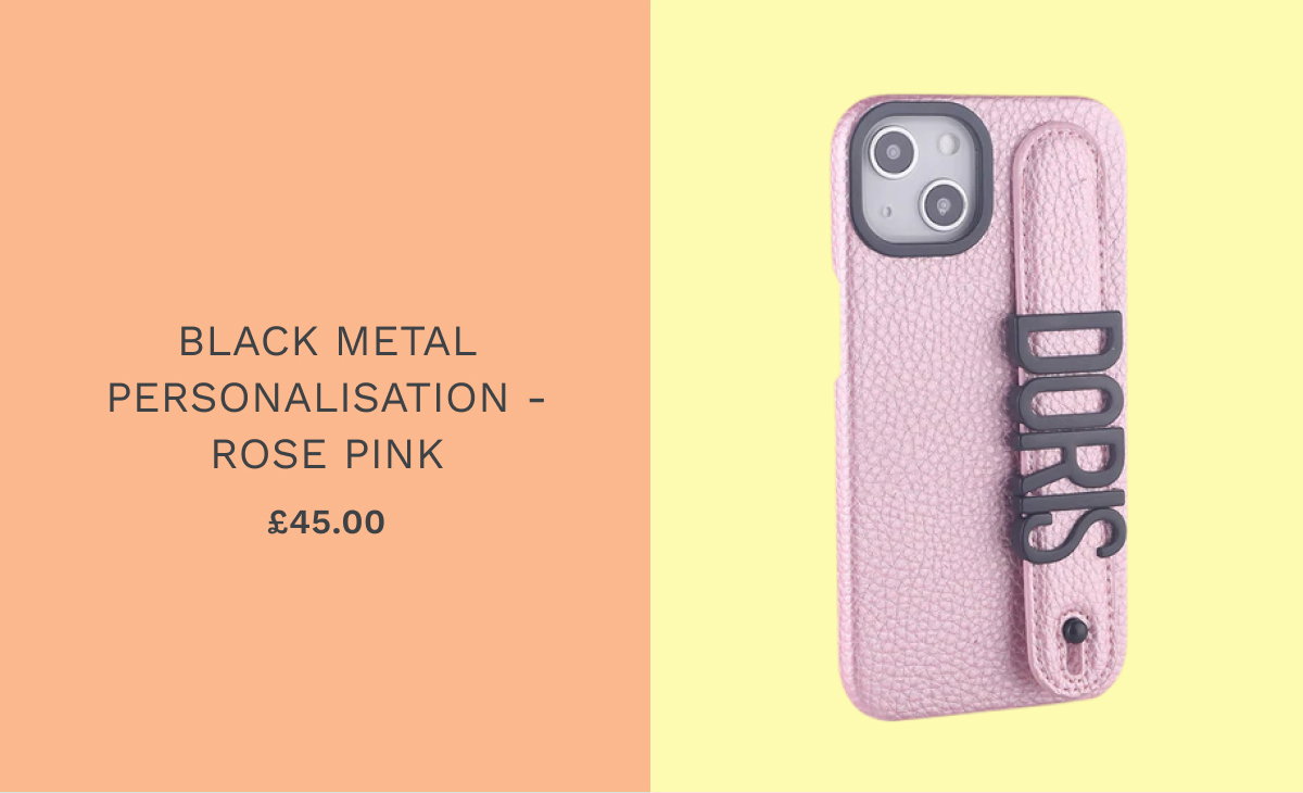 Black Metal Personalisation - Rose Pink