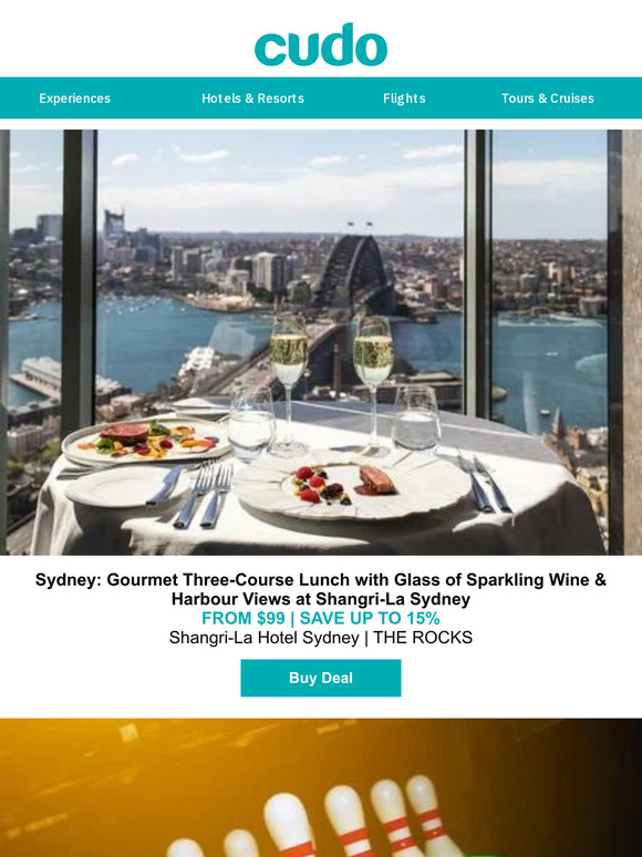 Sydney: Three-Course Lunch w. Glass of Sparkling