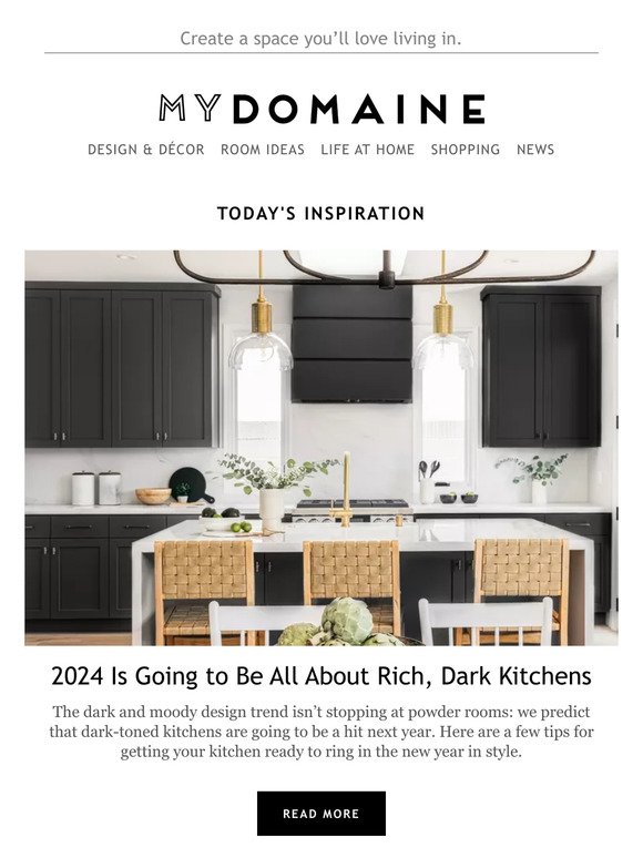 Say Goodbye to White: 2024 Is Going to Be All About Rich, Dark Kitchens