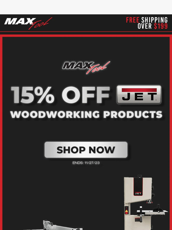 Extended Sale! 15% OFF JET Woodworking
