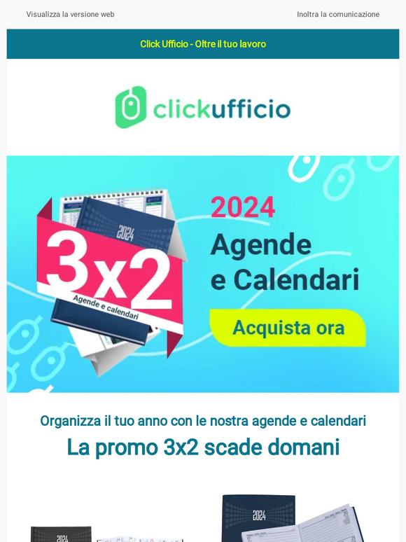 Il 3X2 Agende e Calendari scade domani! Ultimissimi pezzi rimasti