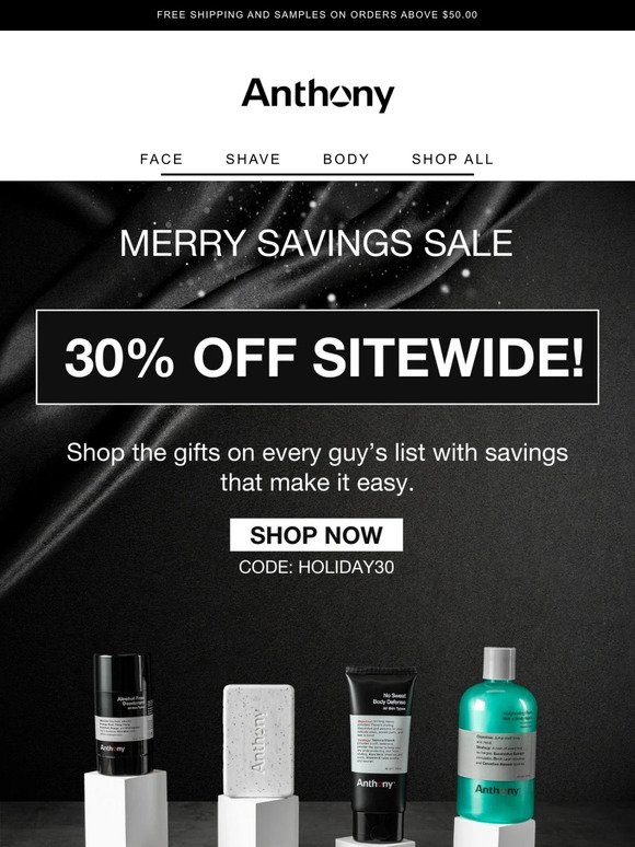 30% off sitewide – Merry Savings Sale🎄