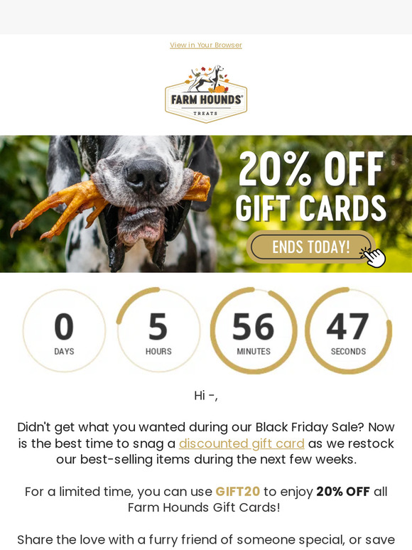 Fetch Savings with Our Gift Card!