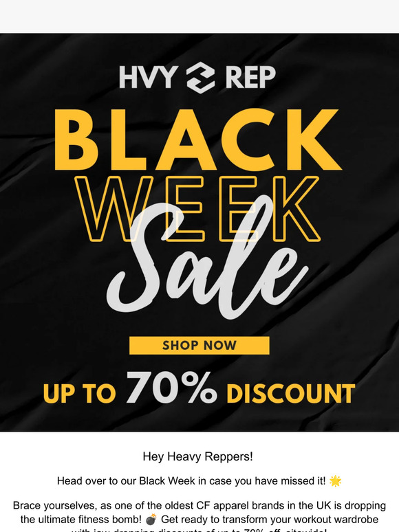 🔥Don't miss out on our HRG BLACK WEEK!