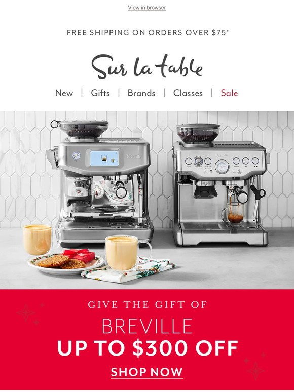 The ultimate espresso gift is up to $300 off!