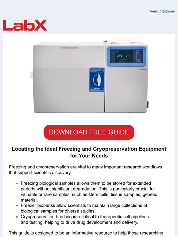 A Comprehensive Guide: Key Considerations When Purchasing a Controlled-Rate Freezer