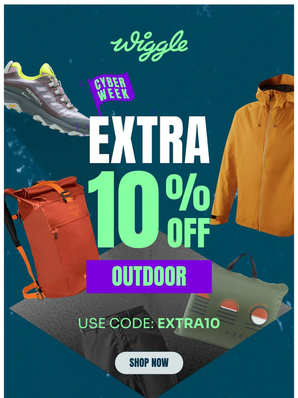 Extra 10% off incredible outdoor
