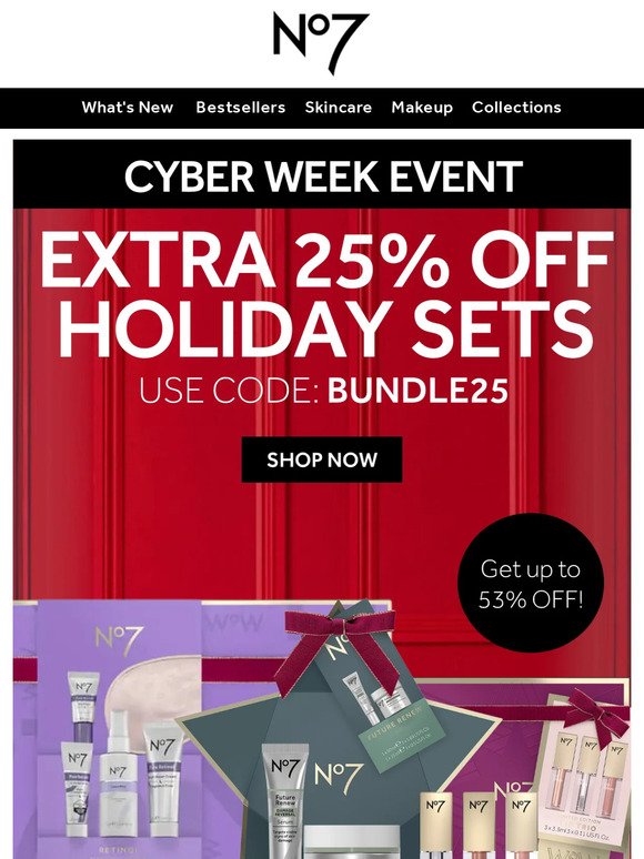 EXTRA 25% OFF HOLIDAY SETS