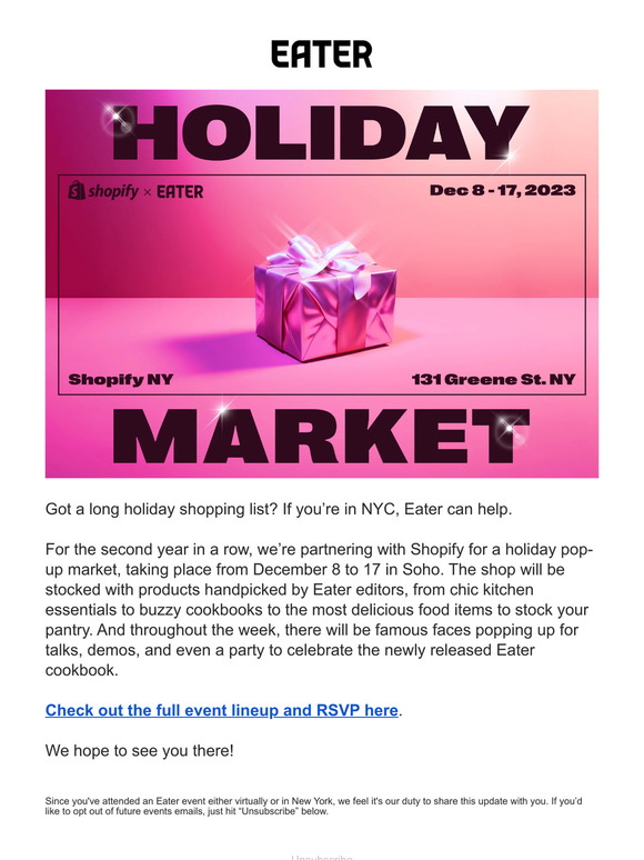 Stop by Eater's holiday pop-up shop!