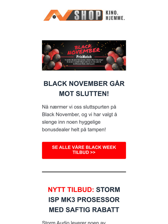 Siste sjanse for Black November priser!