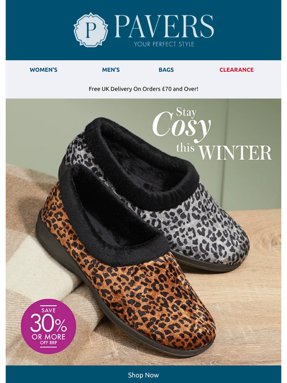 Pavers Wrap your feet in cosy comfort Milled