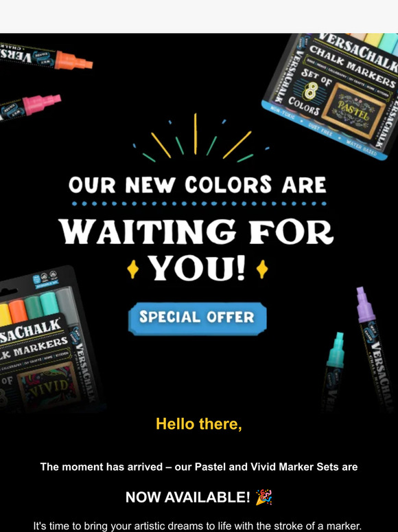 🚀 Today's the Day – VersaChalk's New Marker Sets Have Arrived!