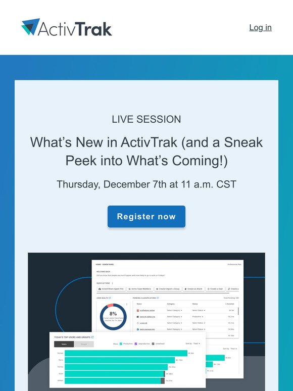 Next week: What’s new in ActivTrak (and what’s coming in 2024!)