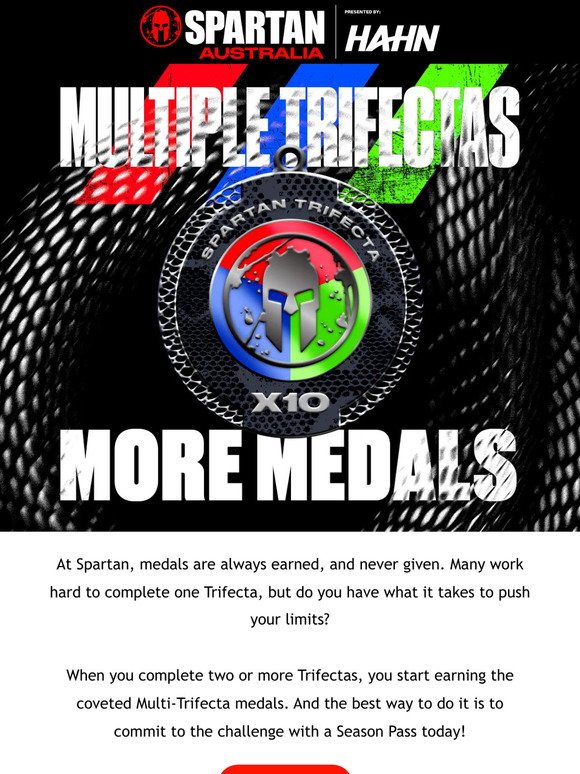 Spartan Race Introducing AllNew, 2024 MultiTrifecta Medals Milled